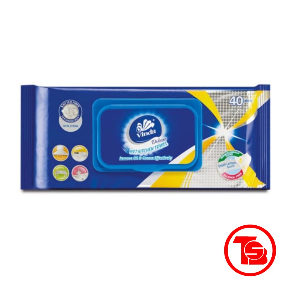 Vinda Deluxe Kitchen Wet Wipes 1 x 40