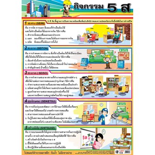 โปสเตอร์พลาสติก PP กิจกรรม 5 ส #EP-282