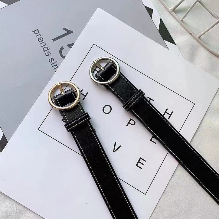 พร้อมส่ง ข็มขัด สไตล์เรียบง่าย สไตล์เกาหลี แฟชั่นสำหรับผู้หญิง และผู้ชาย เข็มขัดหนัง（p03）