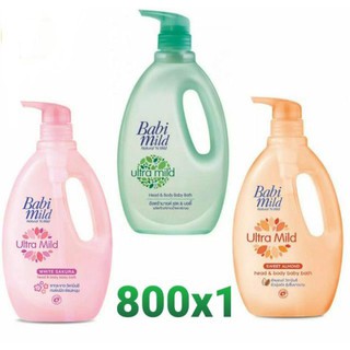 Babi Mild สบู่เหลวเบบี้มายด์ อัลตร้ามายด์-เฮดแอนด์บอดี้ เบบี้บาธ ขนาด 850ml
