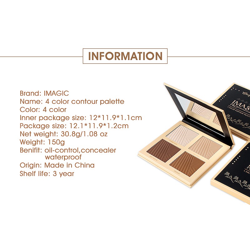 IMAGIC พาเลตต์คอนทัวร์หน้า พร้อมไฮไลท์ 4in1 ราคา ถูกที่สุด ดีลบีเคเค แกลเลอรีภาพที่ 8