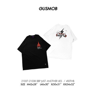 [100% Cotton] GUSMOB เสื้อยืด 21037-21038 JUST ANOTHER LIES