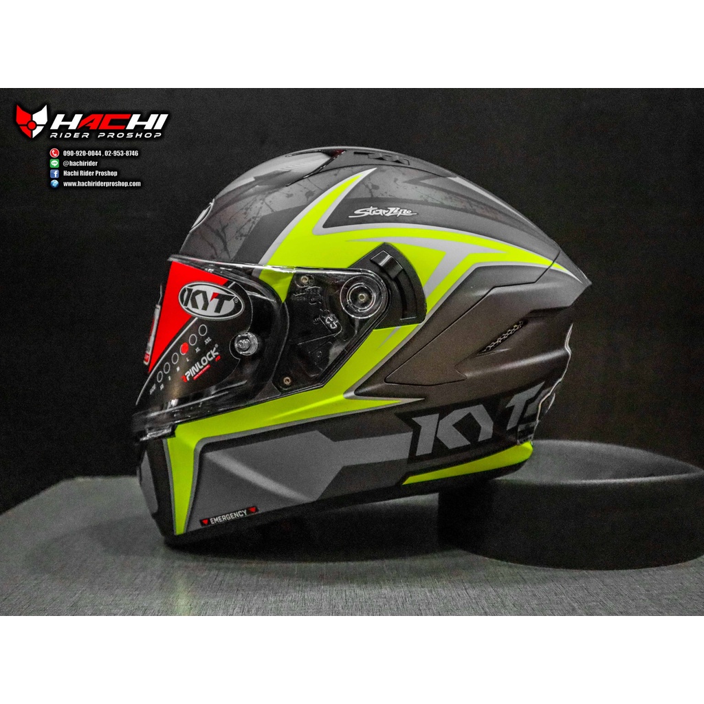 KYT NFR - Mindset Matt Anthracite/Yellow