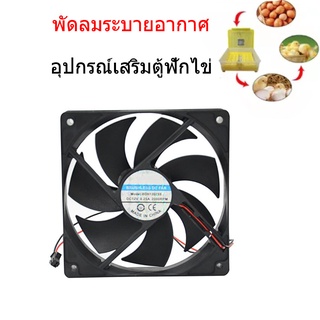 ราคาถูก พร้อมส่ง พัดลมตู้ฟักไข่ พัดลมDC 12v. ขนาด 4.5นิ้ว พัดลมระบายอากาศ อุปกรณ์เสริมตู้ฟักไข่