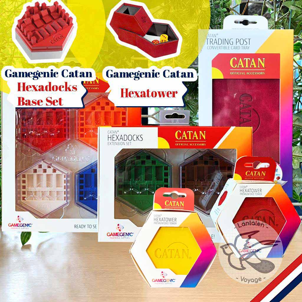 Gamegenic Catan Hexadocks Set (For 4 / 5-6 Player) / Hexatower / Trading Post Convertible [Accessori
