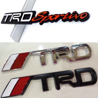 เพลท Plate logo TRD ตัวนูนติดหลังรถ