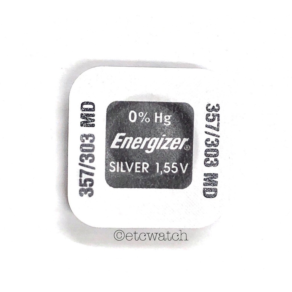 พร้อมส่ง> ถ่านกระดุม Energizer 357 / 303 / SR44 / SR44SW / SR44W / SR1154SW / SR1154W 1ก้อน