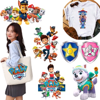 เสื้อยืด พิมพ์ลายการ์ตูน Paw Patrol Patches iron on tshirt - Direct Transfer Film สําหรับกระเป๋าใส่หมวก หน้ากากอนามัย Harry Potter iron on Patches