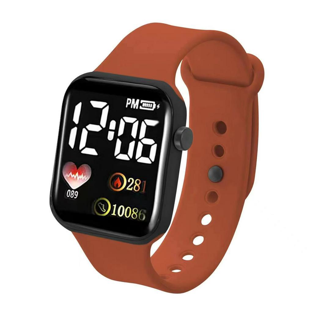 นาฬิกา LED สไตล์มินิมอลเกาหลี จอแสดงผลดิจิตอลบางเฉียบ แฟชั่น Unisex Timepiece