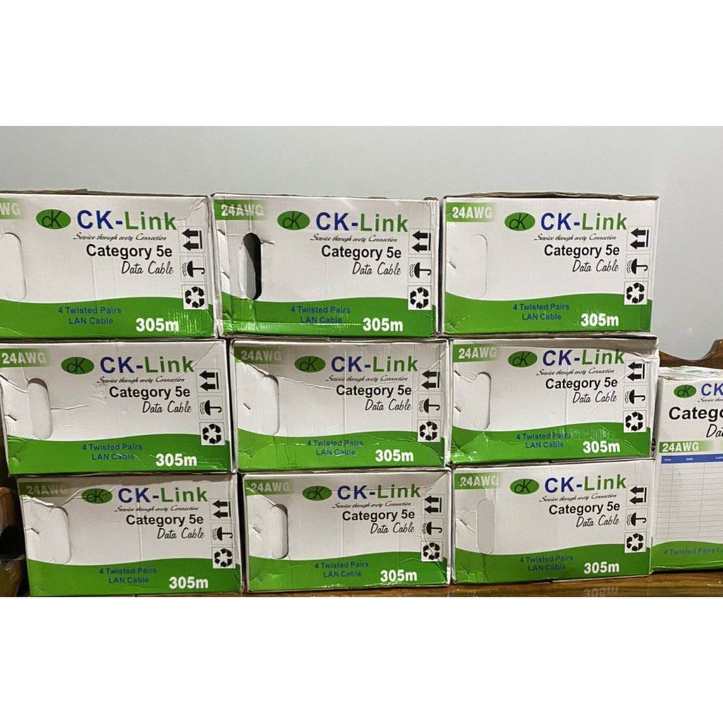 ลดราคา CKLINK สายแลน300เมตรCAT5e UTP Cable (300m./Box) CKLINK #สินค้าเพิ่มเติม สายต่อจอ Monitor แปรงไฟฟ้า สายpower ac สาย HDMI