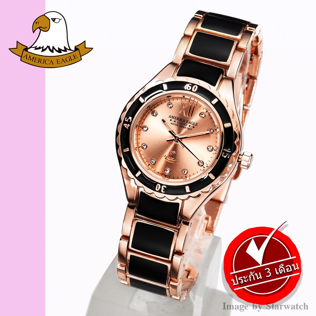 GRAND EAGLE นาฬิกาข้อมือผู้หญิง สายสแตนเลส รุ่น AE036L -PinkGold/PinkGold