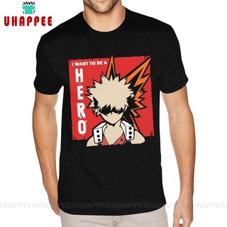 เสื้อยืดคอกลมเสื้อยืดคอกลม แขนสั้น ผ้าฝ้าย 100% พิมพ์ลาย Deku My Hero Academia Drop ship Teenage S LHZYS-5XL