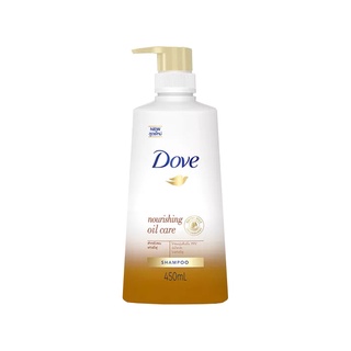 Dove Nourishing Oil Care Shampoo 450ml. ลดผมชี้ฟู ผมนุ่มลื่นขึ้น 99% สีทอง kawaofficialth