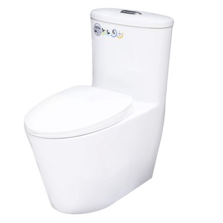 สุขภัณฑ์ 1 ชิ้น MOYA 2728 3/4.5L สีขาว 1-PIECE TOILET MOYA 2728 3/4.5L WHITE