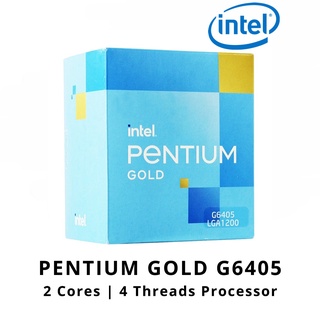 CPU INTEL PENTIUM GOLD G6400 4.0 GHz 2 Cores / 4 Threads G6405 4.1GHZ #1200 ซีพียู รับประกันศูนย์3ปี