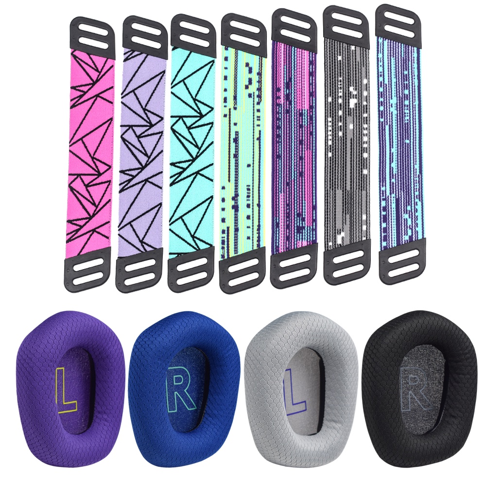 แผ่นรองหูฟังมืออาชีพสําหรับ Logitech G733 G335, แผ่นรองหูฟังเปลี่ยนแถบคาดศีรษะและแถบคาดศีรษะสําหรับ 