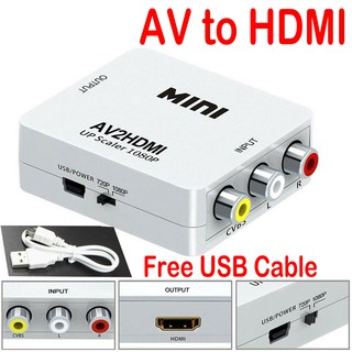 AV to HDMI For PS2 PS3 SKY HDTV 1080P Mini RCA Composite CVBS AV to HDMI Converter Adapter