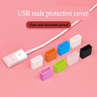 [สุ่มสี] พรีเมี่ยม ซิลิโคน ป้องกันสายเคเบิลข้อมูล USB ฝาครอบกันฝุ่น / ตัวป้องกันสายเคเบิลโทรศัพท์มือถือ ที่ใช้งานได้จริง / เคสป้องกันฝุ่น สากล สําหรับสายชาร์จ