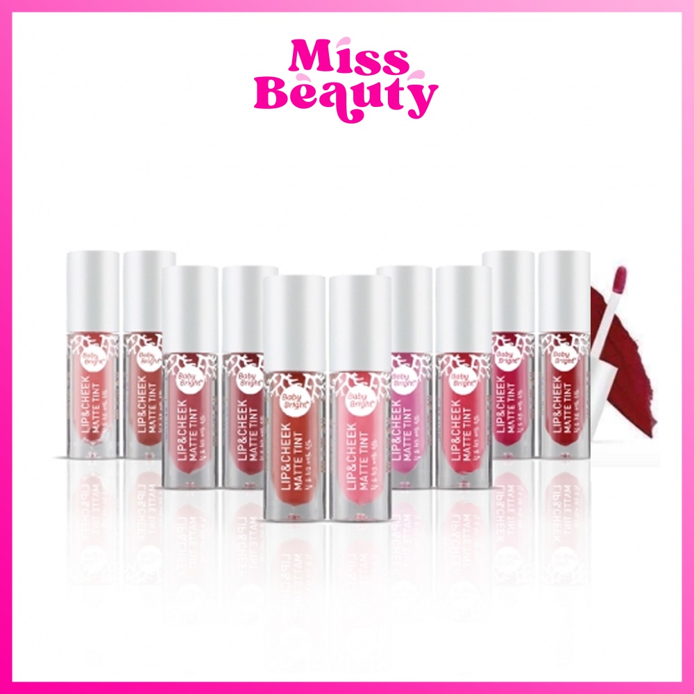 (30สี) Baby Bright Lip & Cheek Matte Tint เบบี้ไบร์ท ลิป แอนด์ ชีค แมทท์ ทินท์ ลิปแมทท์  ลิปเบบี้ไบร