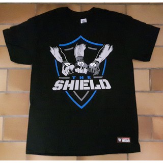 เสื้อยืดโอเวอร์ไซส์เสื้อยืดผ้าฝ้ายพิมพ์ลาย WWE The Shield United GR . SS-3XL