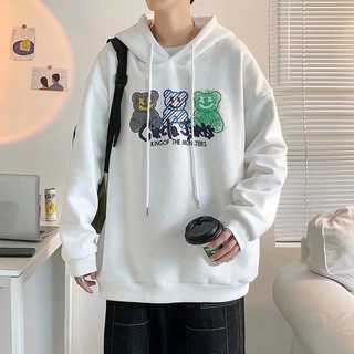 Hoodie【M-3Xl】เสื้อกันหนาวแขนยาวมีฮู้ดพิมพ์ลายการ์ตูนอนิเมะสไตล์ฮิปฮอปโอเวอร์ไซส์สไตล์เกาหลี