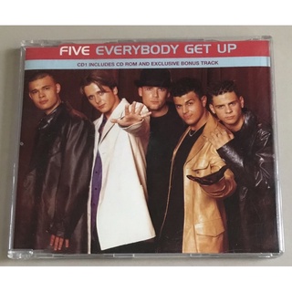 ซีดีซิงเกิ้ล ลิขสิทธิ์ มือ 2 สภาพดี...199 บาท “Five” ซิงเกิ้ล "Everybody Get Up" แผ่นหายาก Made in EU