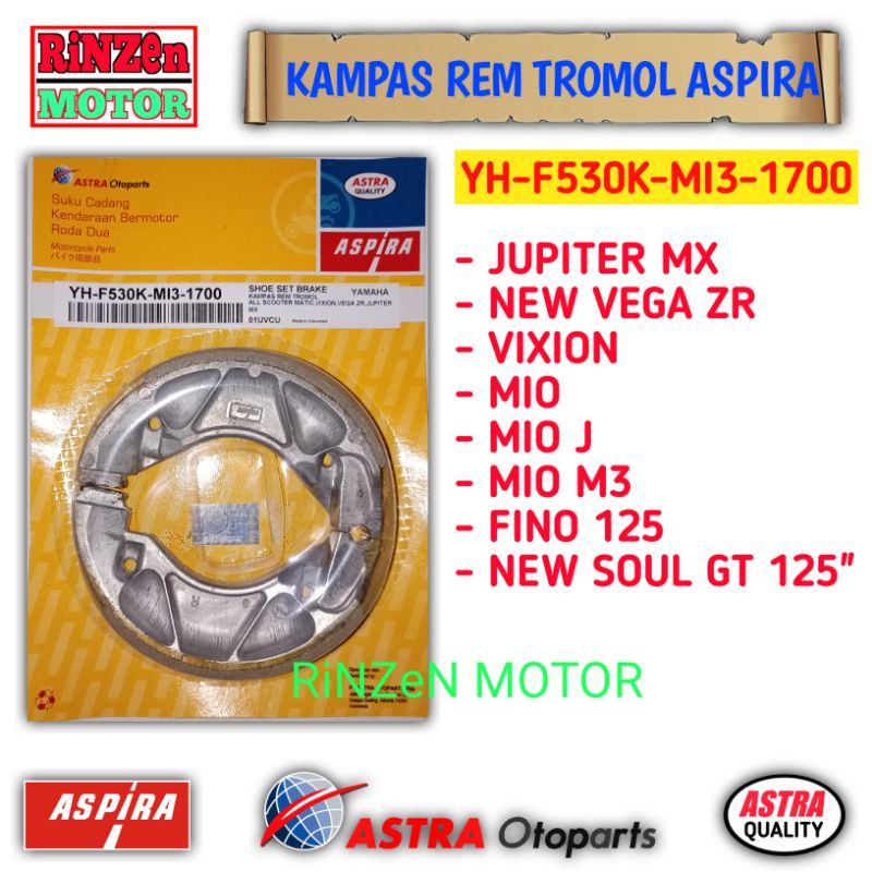 Vixion Jupiter MX Aspira YH-F530K-MI3-11700 ผ้าเบรคดรัม