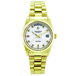 Sandoz นาฬิกา สายเหล็กทอง สีขาว SD89440GG02