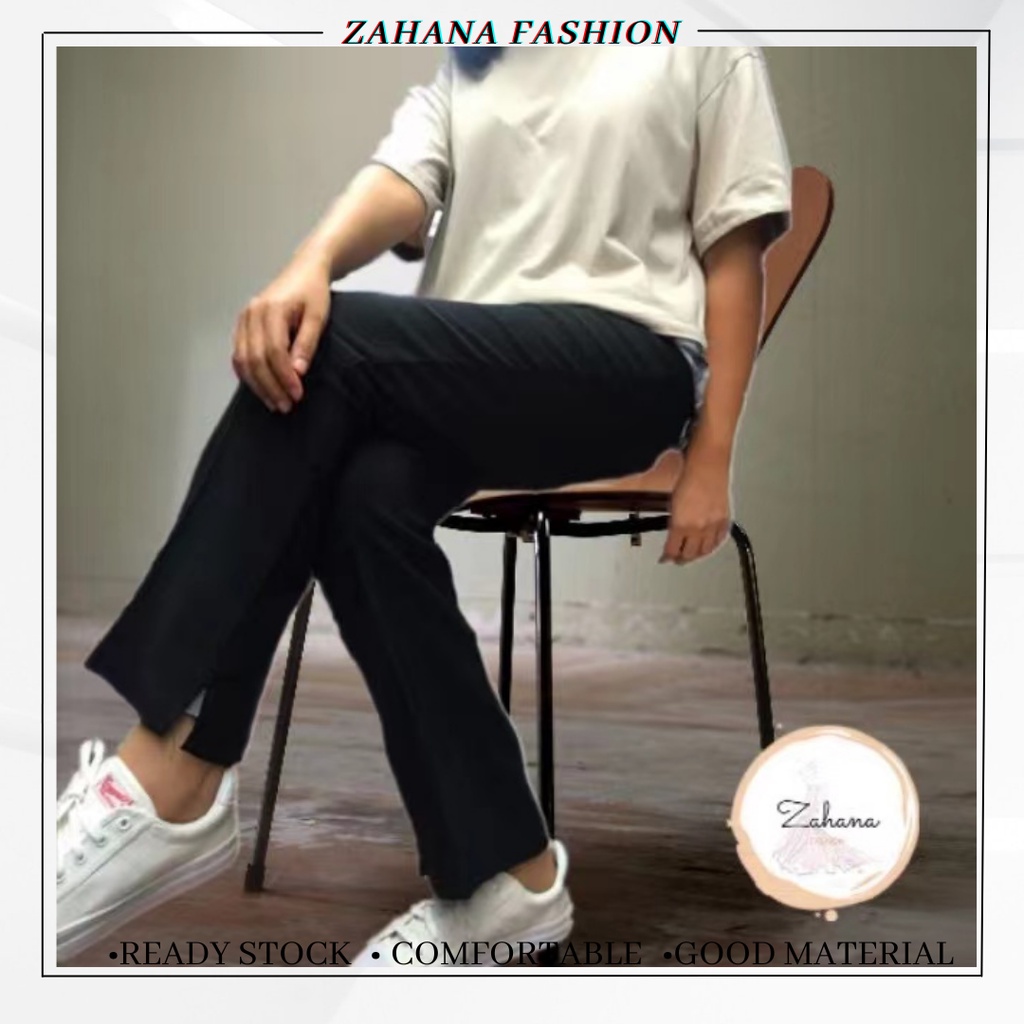 HOT 3091 Seluar Slack Perempuan Berzip Pocket/Slack Wanita Panjang/Slack University Borg