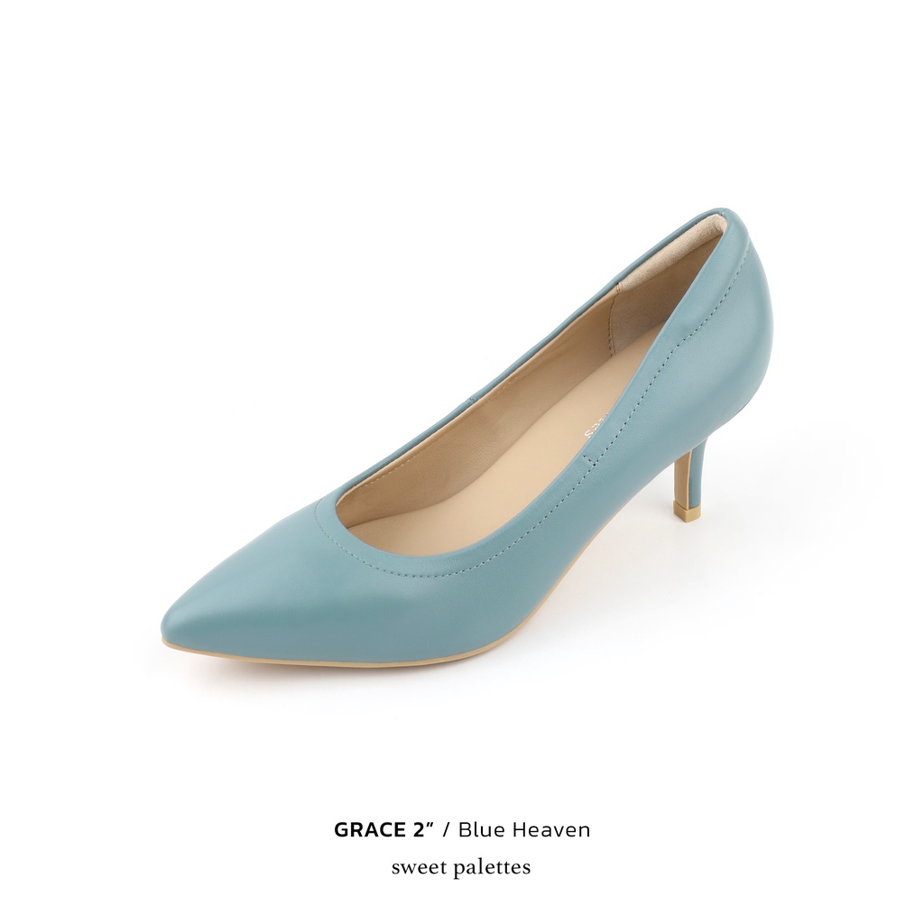 Sweet Palettes รองเท้าหนังแกะ Grace 2 inch Blue Heaven – โปรปัง