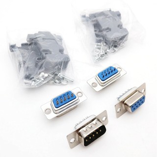 ชุดหัวประกอบ DB-9 DB9 RS232 (ผู้-เมีย) Male  / Female Connector with socket D-Sub 9 pin PCB Connector