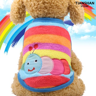 Tian_ เสื้อกั๊กปักลายการ์ตูนสําหรับสัตว์เลี้ยงสุนัขแมว