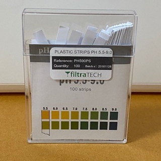 pH Indicator Paper 5.5-9.0 100PC/BOX กระดาษวัดความกรด ด่าง ยี่ห้อ Filtratech ประเทศ France