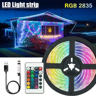 สายไฟ Led Rgb Smd 2835 แบบยืดหยุ่นกันน้ํายาว 5 เมตรสําหรับตกแต่งบ้าน