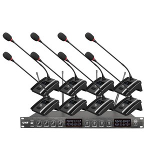 LXJ ชุดไมค์ประชุมไร้สาย ไมค์ลอยไร้สาย 8 ตัวไมโครโฟน ประชุม WIRELESS CONFERENCE MICROPHONELXJ LX-848