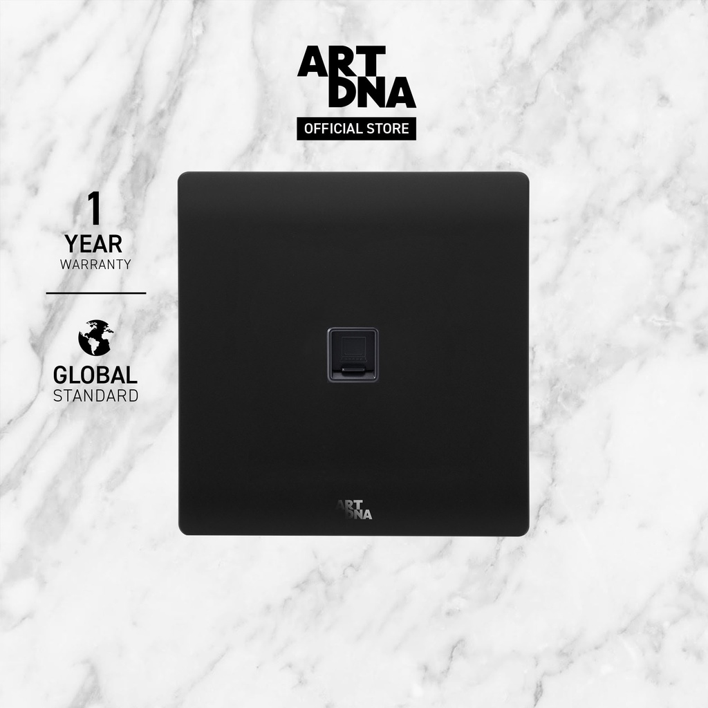ART DNA รุ่น A61 Computer (LAN) CAT6 Socket สีดำ design switch สวิตซ์ไฟโมเดิร์น สวิตซ์ไฟสวยๆ ปลั๊กไฟสวยๆ