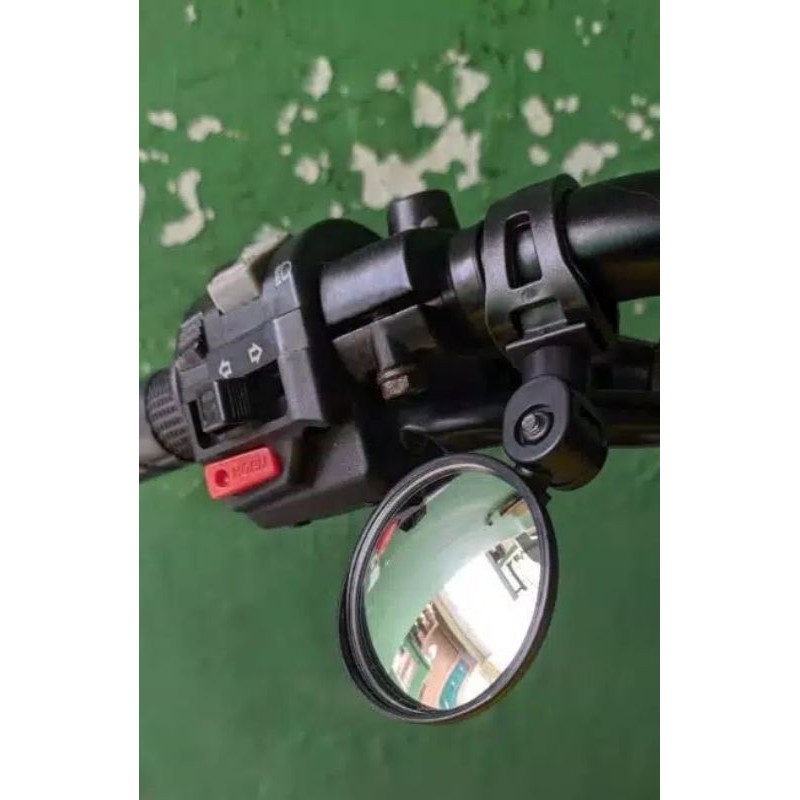 SUPERMOTO MINI KLX D-TRACKER ROUND MIRROR SCRAMBLER BOBBER VIXION JEEPIT HANDLEBAR