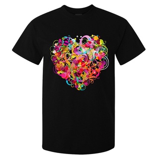 ถูกสุดๆGildan เสื้อยืดผ้าฝ้าย 100% พิมพ์ลายหัวใจ Abstract Loving Heart อบอุ่น สําหรับผู้ชาย