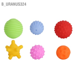 B_uranus324 6Pcs Colorful Infant Textured Multi Ball Set Senses Touching Training Baby Soft Hand