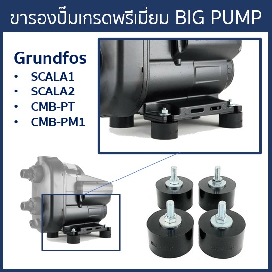 BIG PUMP ขายางรองปั๊มน้ำอย่างดีใช้กับ Grundfos SCALA2, SCALA1 และ CMB(ชุด 4 ชิ้น)