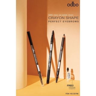 OD768 ดินสอเขียนคิ้ว Odbo Crayon Shape Perfect Eyebrows