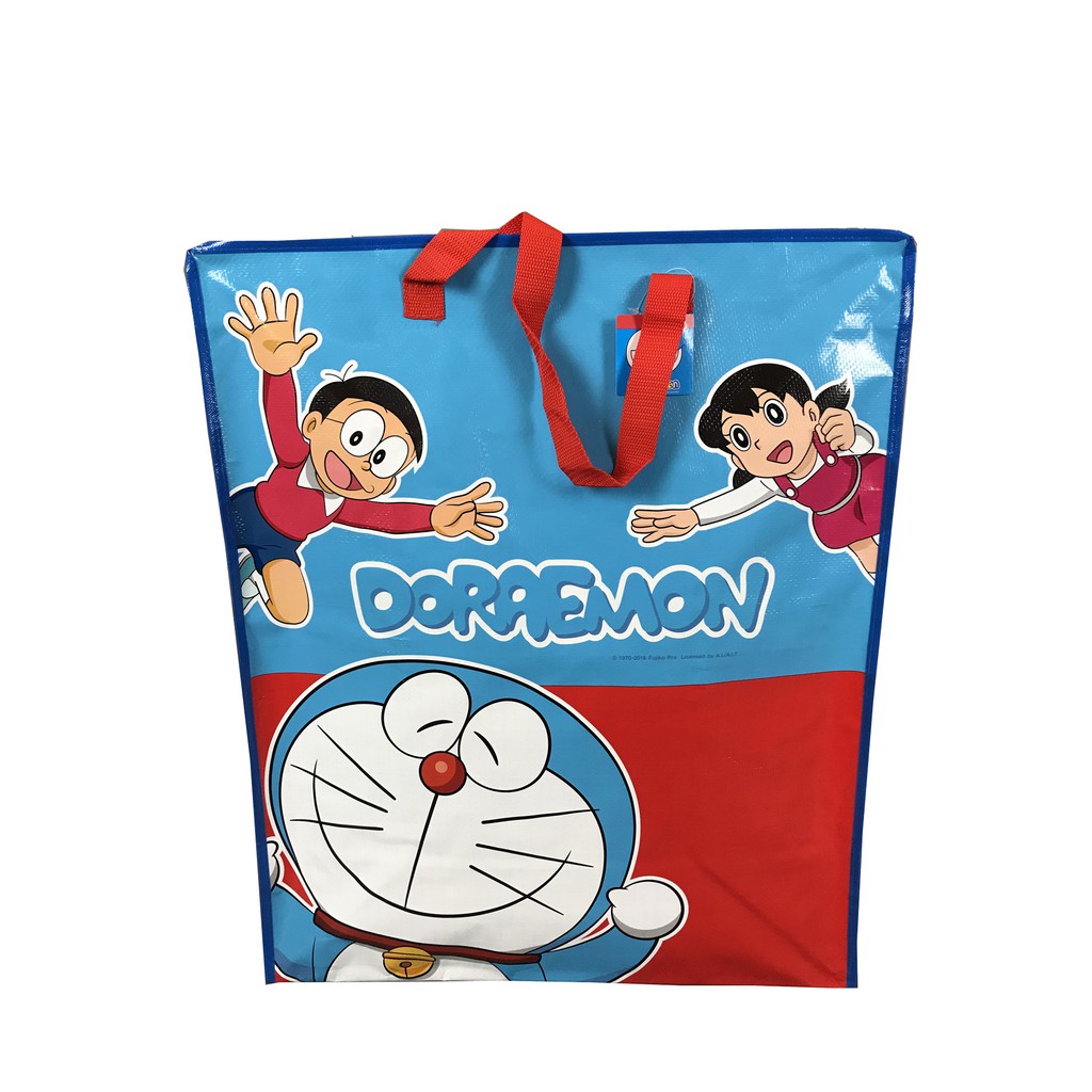 กระเป๋าฟาง ถุงกระสอบ ลายการ์ตูนลิขสิทธิ์ โดเรม่อน Size L Doraemon #C207B-DM-18A ราคาถูก