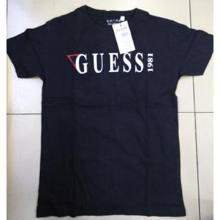 เสื้อยืดที่กำหนดเองเสื้อยืดผ้าฝ้ายแขนสั้น Guess Original Branded Overruns สําหรับผู้ชายS-5XL