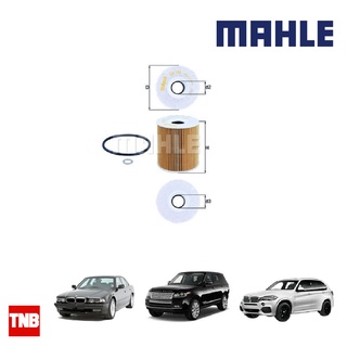 MAHLE กรองน้ำมันเครื่อง BMW Series5 E39 Series7 E38 X5 E53 (M57) Range Rover 3.0 TD6 OX 156D 11422247392