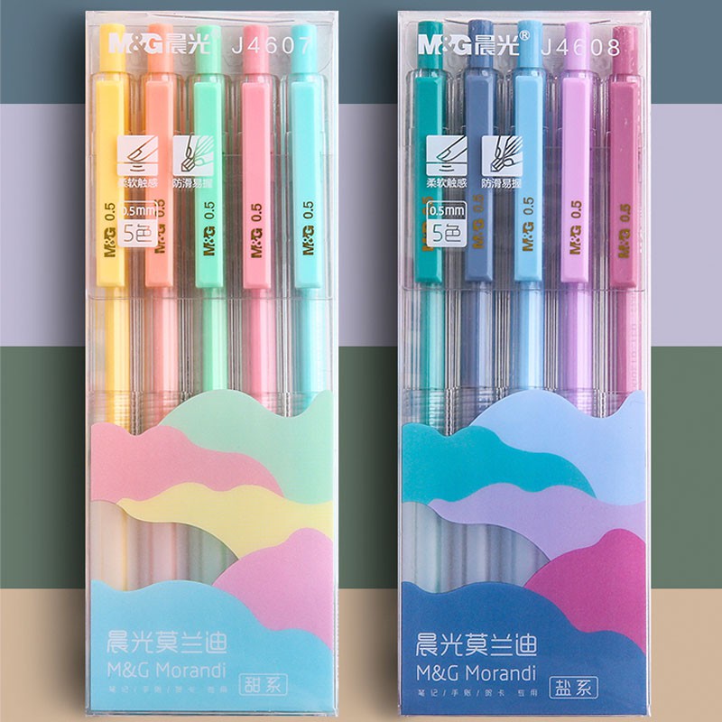 ปากกา ปากกาเจล เซท 10 สีพาเทล M&G 0.5mm รุ่น AGPJ4607