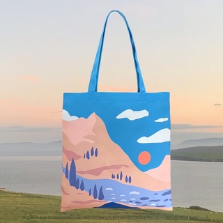 ✨New✨vibes.brandd☁️🌞By the Daylight tote bag☁️ กระเป๋าผ้าแคนวาส