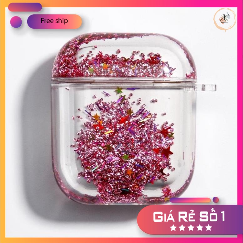 เคส Airpods กลิตเตอร์น้ําไหลสําหรับ airpods 1,2,pro Xphone+ Xphoneplus