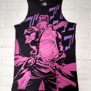 เสื้อยืดคอกลมcrew neckเสื้อกล้ามการ์ตูน Jojos ลิขสิทธิ์แท้S-4XL