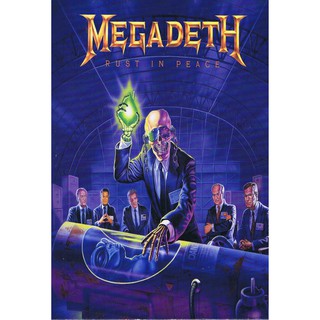 โปสเตอร์ Megadeth เมกาเดท Rock Poster รูปภาพติดห้อง ตกแต่งผนัง โปสเตอร์วงดนตรี โปสเตอร์ติดผนัง โปสเตอร์วงร็อค ของสะสม