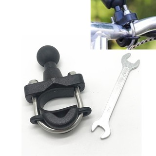 Motorcycle Handle Bar Rail Mount 37mm Width U-Bolt Mounting Base with 1 inch Ball for Gopro GPS work for Ram Mounts